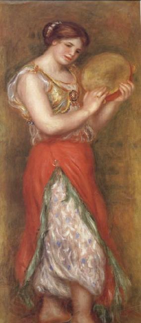 Pierre Renoir Dancing Girl with Tambourine Norge oil painting art